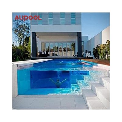 Facile d'installation Conception de piscine acrylique pour la propriété de campagne Natation intérieure Décoration du fond clair