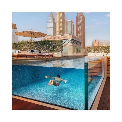 Villa piscine panneaux muraux en plexiglas échantillon petites piscines en fibre de verre