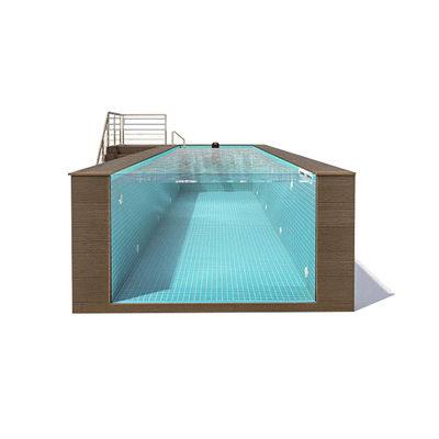 Capacité d'eau de la piscine 24m3 piscine acrylique Murs en verre d'épaisseur 90 mm