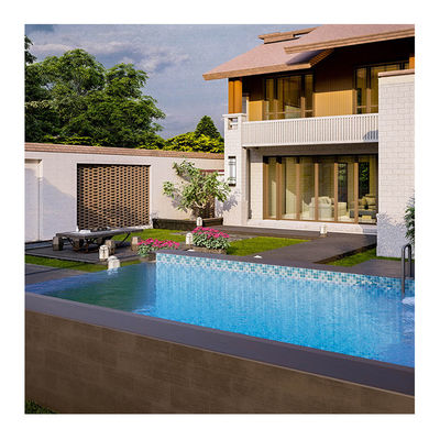 Piscine à domicile modulaire en acrylique lucite au-dessus du sol avec conception de fenêtre murale transparente
