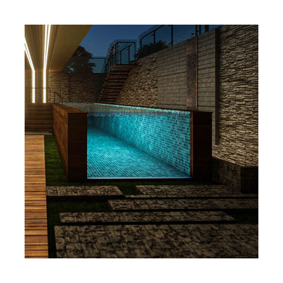 Piscine de conteneur personnalisée avec fenêtre douche maison et spa haute transmission de lumière 93%