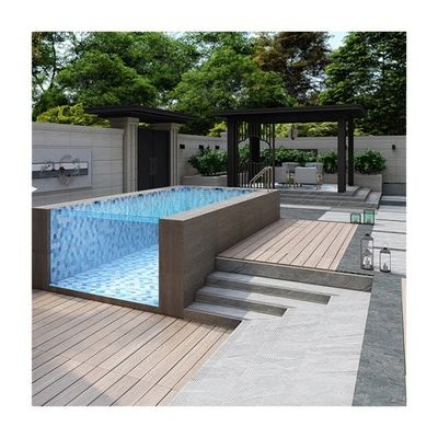 100 mm haute transmission lumineuse diaphaneité Aupool au-dessus du sol piscine en fibre de verre