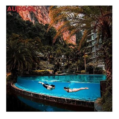 Piscine extérieure préfabriquée acrylique Plexiglas de luxe Structure en acier Piscine
