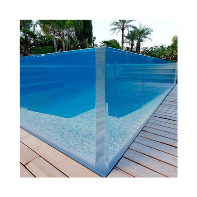 Facile d'installation haute luminosité jardin latéral clair acrylique infinité personnalisation piscine