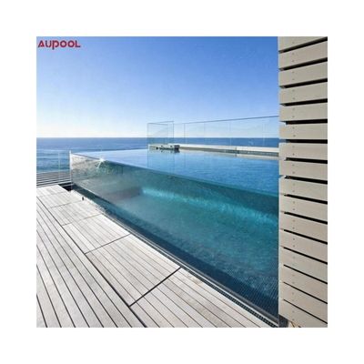 50 mm de feuille de verre acrylique épaisse et transparente pour piscine infinie résistante aux intempéries