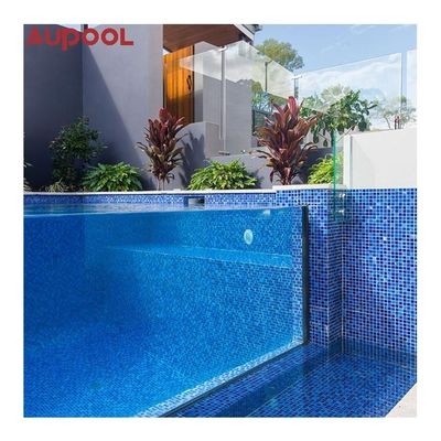 Piscines en plastique personnalisées pour une vue transparente sur le toit en verre infini