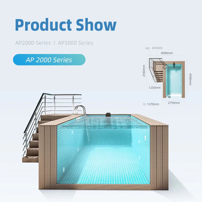 Sécurité solide Panneaux de verre transparents sans fin Piscine familiale extérieure personnalisée
