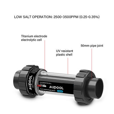 120,5% par heure 120 à 360 ml de chloration saline pour piscines résidentielles