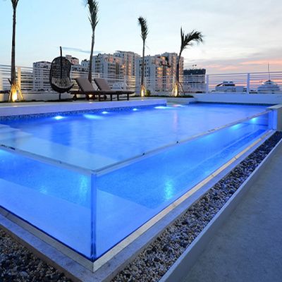 30-300mm d'épaisseur Piscine acrylique transparente Aupool Taille personnalisée pour le plaisir en famille