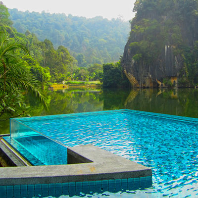 1.20g/cm3 Densité et excellente résistance aux intempéries AUPOOL Piscines en verre pour piscines extérieures