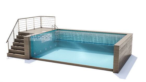 Facilité d'installation en panneau en fibre de carbone FRP Matériau composite Réservoir intérieur piscine Pour les hôtels Salles de sport