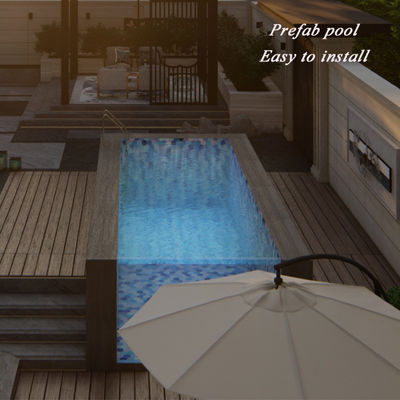 18m3 Piscine Capacité d'eau Épaisseur du panneau acrylique personnalisé Piscine en verre d'hôtel extérieur