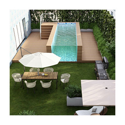 Densité de panneau acrylique 1,2 g/cm3 piscine extérieure en acier composite