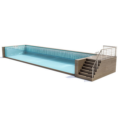 Densité de panneau acrylique 1,2 g/cm3 piscine extérieure en acier composite