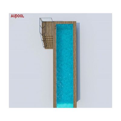 Plaque acrylique Aupool cadre piscine avec une surface en marbre incrustée de jade
