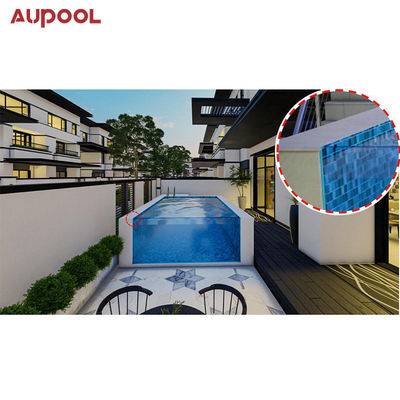 Piscine transparente à l'infini en 100% de matière pure pour les hôtels, les écoles et les gymnases