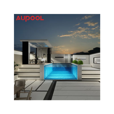 Piscine préfabriquée en acrylique transparent extérieur avec épaisseur de panneau personnalisée