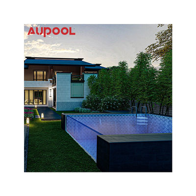 Piscine préfabriquée en acrylique transparent extérieur avec épaisseur de panneau personnalisée