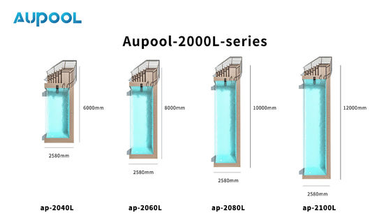 Piscine préfabriquée en acrylique transparent extérieur avec épaisseur de panneau personnalisée