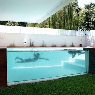 Villa arrière-cour personnalisé extérieur grande taille piscine acrylique avec feuille de panneau
