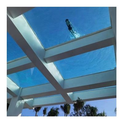 Demandes du client Fête d'eau de jardin piscine acrylique pour pompe à air piscine infinie