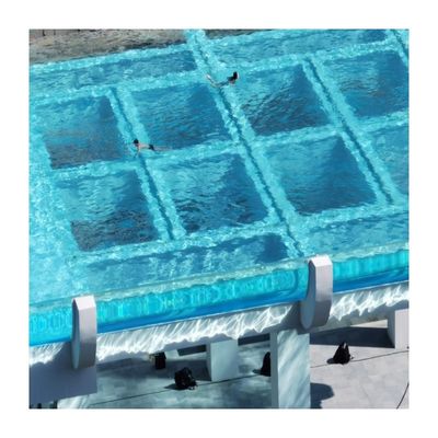 Demandes du client Fête d'eau de jardin piscine acrylique pour pompe à air piscine infinie