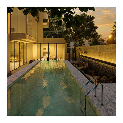 Container sans fin sur le toit de la piscine piscines