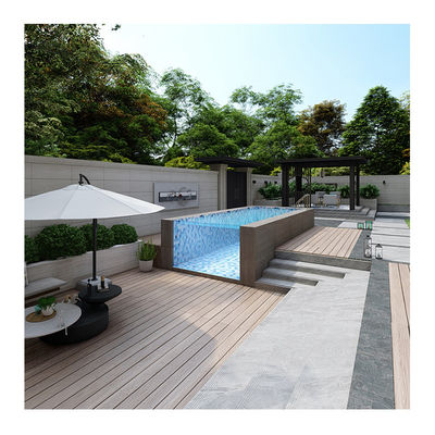 Container sans fin sur le toit de la piscine piscines