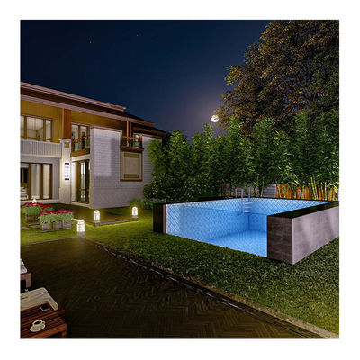 Piscine à domicile modulaire en acrylique lucite au-dessus du sol avec conception de fenêtre murale transparente