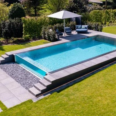 Piscine en acrylique Piscine infinie intérieure pour les loisirs de groupe portables