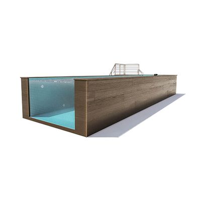 Piscine extérieure en fibre de verre à haute diaphanéité 92,5% et conception claire/transparente