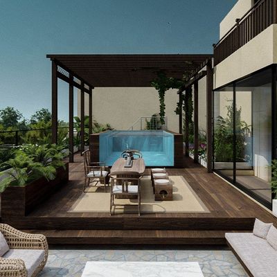 Piscine extérieure en fibre de verre à haute diaphanéité 92,5% et conception claire/transparente