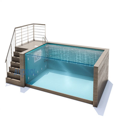 Piscine en acrylique extérieure avec installation facile et structure en acier inoxydable