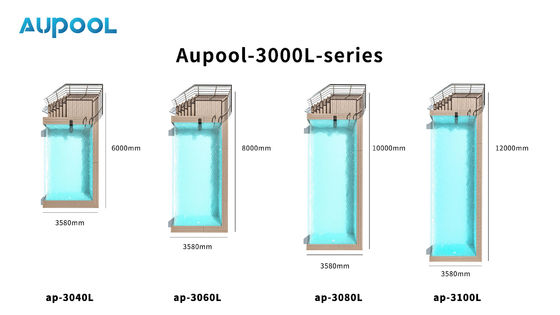 Piscine en acrylique extérieure avec installation facile et structure en acier inoxydable