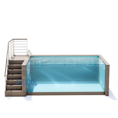 Piscine en acrylique extérieure avec installation facile et structure en acier inoxydable