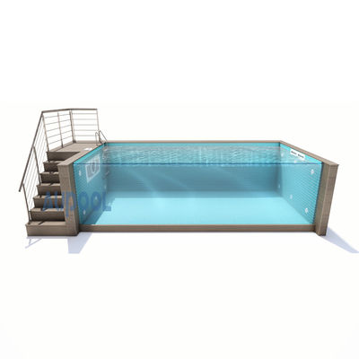 Piscine en acrylique extérieure avec installation facile et structure en acier inoxydable