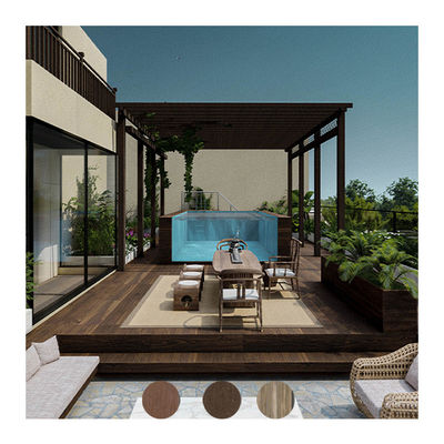 Solution de vie extérieure sur mesure Villa en bois préfabriquée avec piscine acrylique en Inde