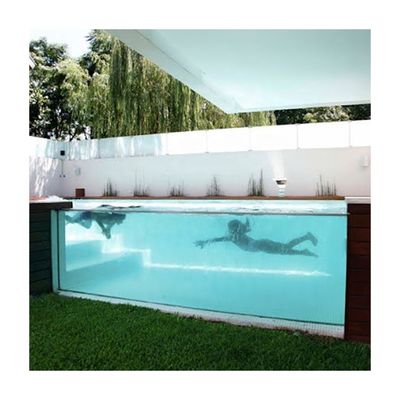 Piscine extérieure préfabriquée Grande piscine en verre acrylique transparent pour espaces souterrains