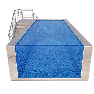 Piscine de plongée à l'air libre avec fenêtre acrylique transparente et conception personnalisable
