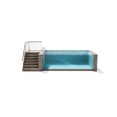 Service de coupe Structure en acier piscine préfabriquée avec fenêtre acrylique de 100 mm de AUPOOL OEM