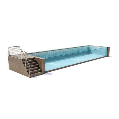 Service de coupe Structure en acier piscine préfabriquée avec fenêtre acrylique de 100 mm de AUPOOL OEM