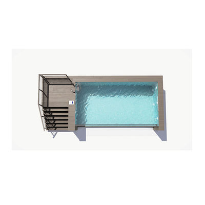 Service de coupe Structure en acier piscine préfabriquée avec fenêtre acrylique de 100 mm de AUPOOL OEM