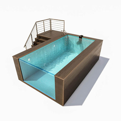 AP-2000 piscine préfabriquée pour la natation au-dessus du sol dans un conteneur de 20 pieds 40 pieds