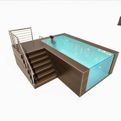 AP-2000 piscine préfabriquée pour la natation au-dessus du sol dans un conteneur de 20 pieds 40 pieds