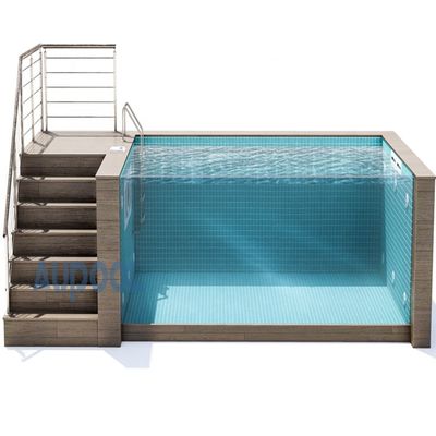 Exercice résidentiel personnalisé au-dessus du sol piscine en fibre de verre personnalisée densité de 1,2 g / cm3