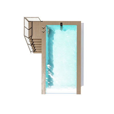 100 mm d'épaisseur personnalisée maison miniature préfabriquée de luxe avec piscine