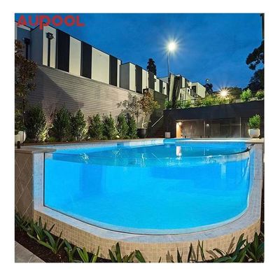 Conteneur de maison de piscine préfabriqué moderne avec matériau transparent