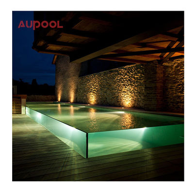 Piscine en acrylique transparente haute transparence pour le jardin familial Cocktail en plein air