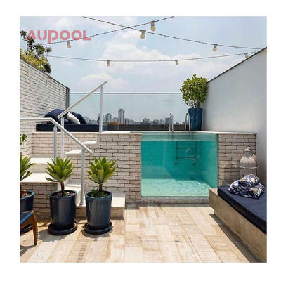 100% d'importation de Lucite PMMA à coque acrylique Spa de natation en fibre de verre pour piscine intérieure extérieure