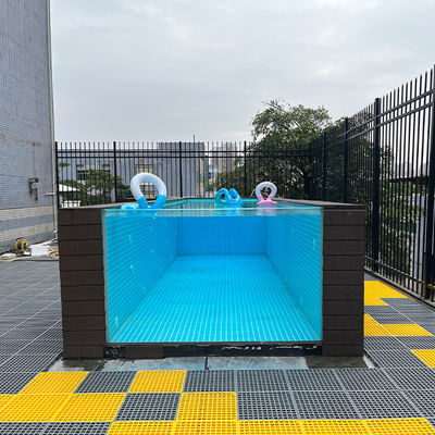 Piscine familiale panneau acrylique préfabriqué au-dessus de la piscine au sol avec machine d'entraînement sans fin